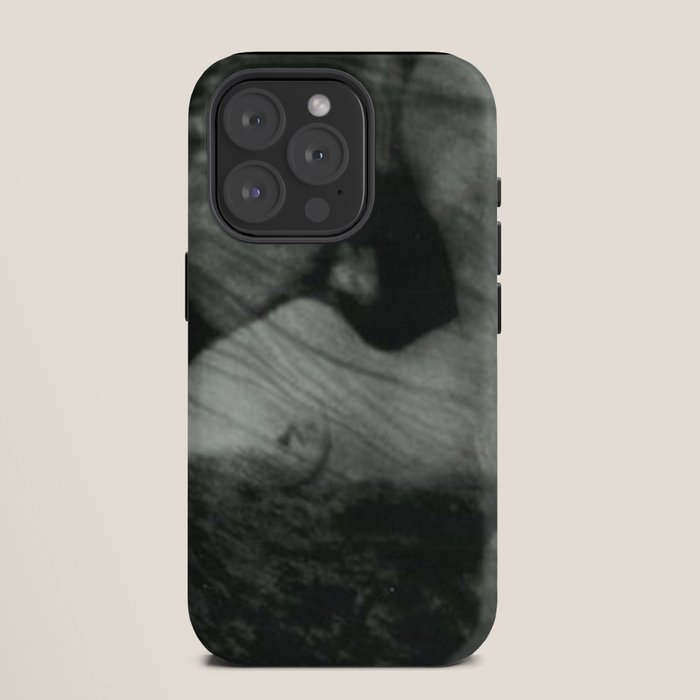 1912, The Kiss, Lovers black and white photography by Anne Brigmann iPhone Case