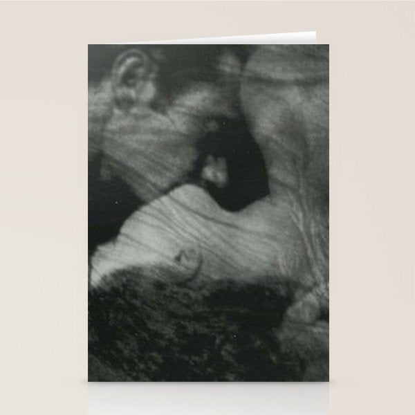 1912, The Kiss, Lovers black and white photography by Anne Brigmann Stationery Card