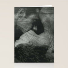 1912, The Kiss, Lovers black and white photography by Anne Brigmann Stationery Card
