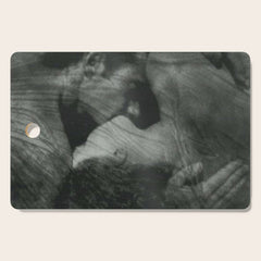 1912, The Kiss, Lovers black and white photography by Anne Brigmann Cutting Board