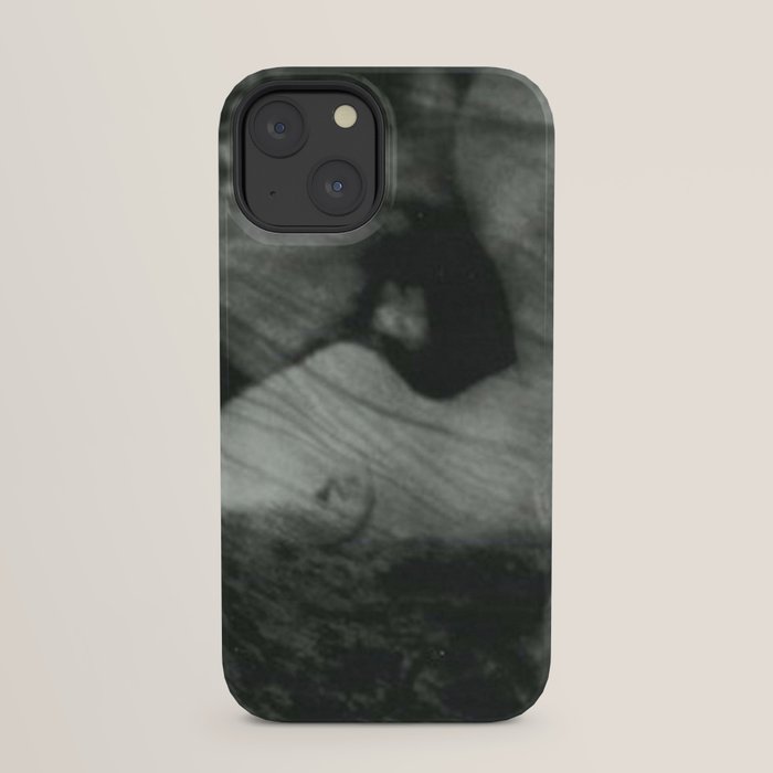 1912, The Kiss, Lovers black and white photography by Anne Brigmann iPhone Case