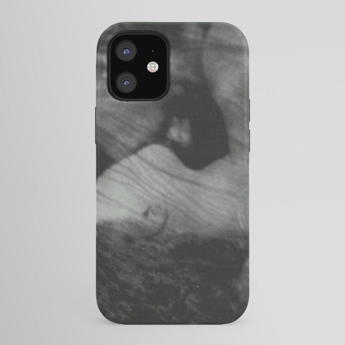 1912, The Kiss, Lovers black and white photography by Anne Brigmann iPhone Case