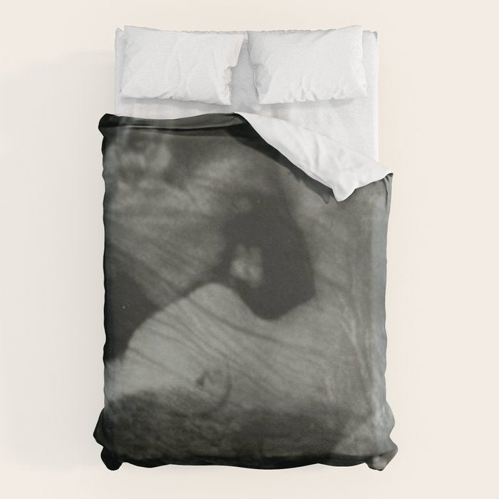 1912, The Kiss, Lovers black and white photography by Anne Brigmann Duvet Cover