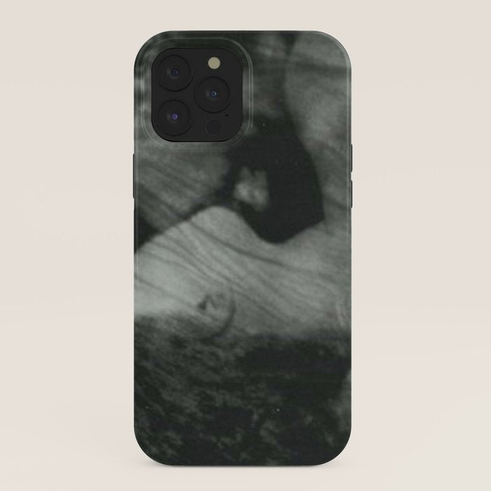1912, The Kiss, Lovers black and white photography by Anne Brigmann iPhone Case