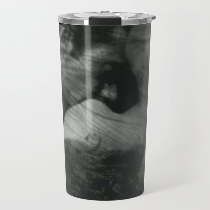 1912, The Kiss, Lovers black and white photography by Anne Brigmann Travel Mug