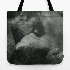 1912, The Kiss, Lovers black and white photography by Anne Brigmann Tote Bag