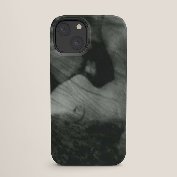 1912, The Kiss, Lovers black and white photography by Anne Brigmann iPhone Case