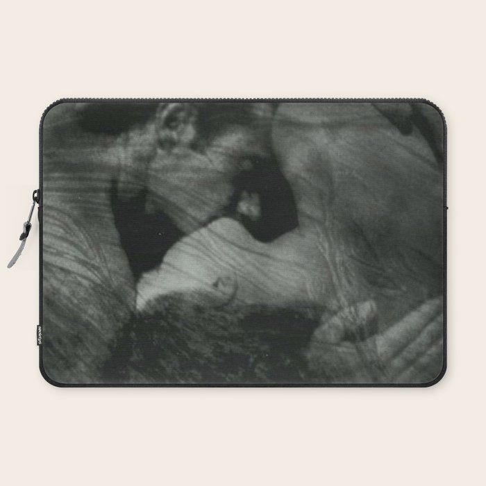 1912, The Kiss, Lovers black and white photography by Anne Brigmann Laptop Sleeve