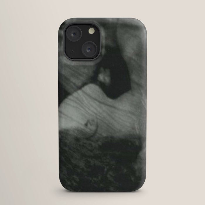 1912, The Kiss, Lovers black and white photography by Anne Brigmann iPhone Case