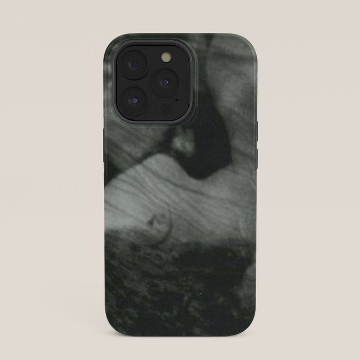 1912, The Kiss, Lovers black and white photography by Anne Brigmann iPhone Case