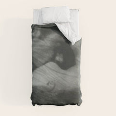 1912, The Kiss, Lovers black and white photography by Anne Brigmann Duvet Cover
