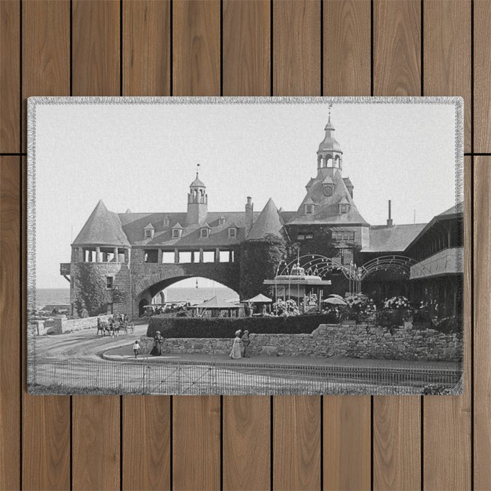 1890 Narragansett Towers & Casino, Narragansett, Rhode Island Outdoor Rug