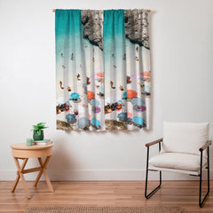 A Day At The Beach Window Curtain