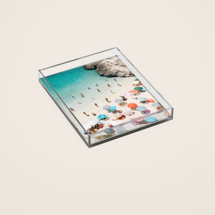 A Day At The Beach Acrylic Tray