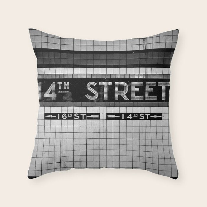 14th Street Throw Pillow