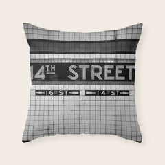 14th Street Throw Pillow