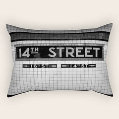 14th Street Rectangular Pillow