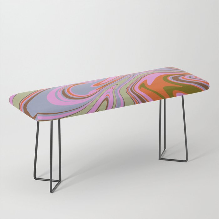 70s Psychedelic Swirl Bench