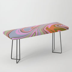 70s Psychedelic Swirl Bench