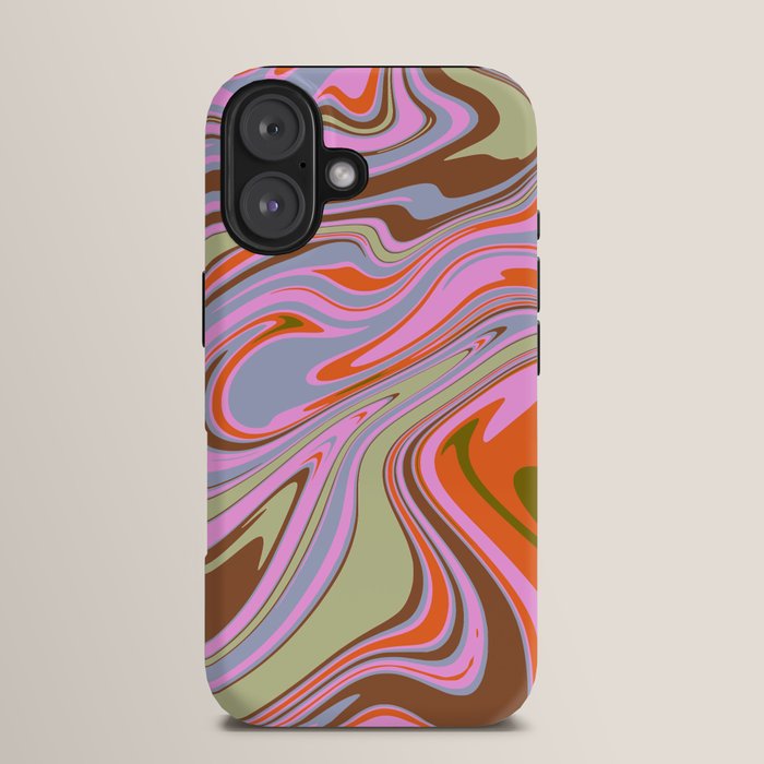 70s Psychedelic Swirl iPhone Case