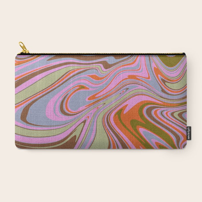 70s Psychedelic Swirl Carry All Pouch