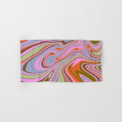 70s Psychedelic Swirl Bath Towel