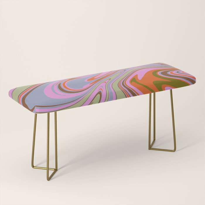 70s Psychedelic Swirl Bench