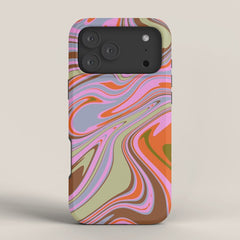 70s Psychedelic Swirl iPhone Case