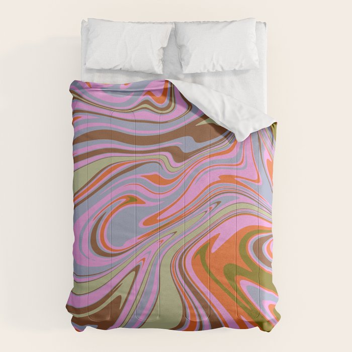70s Psychedelic Swirl Comforter