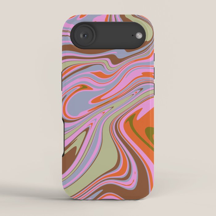 70s Psychedelic Swirl iPhone Case