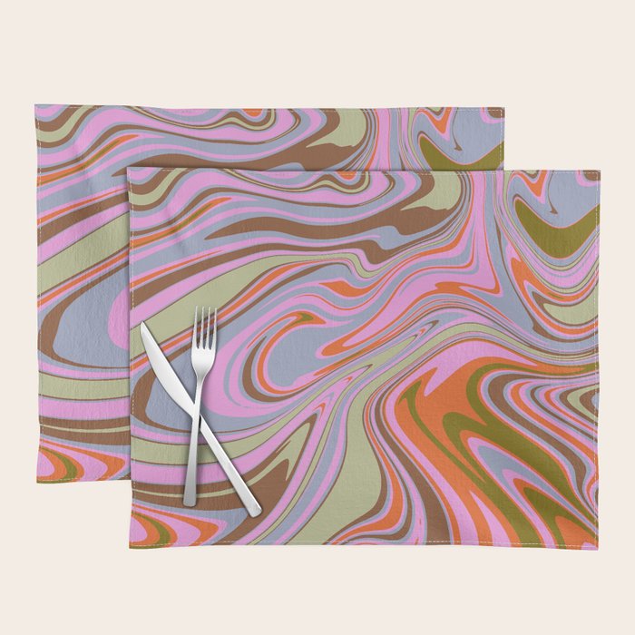 70s Psychedelic Swirl Placemat