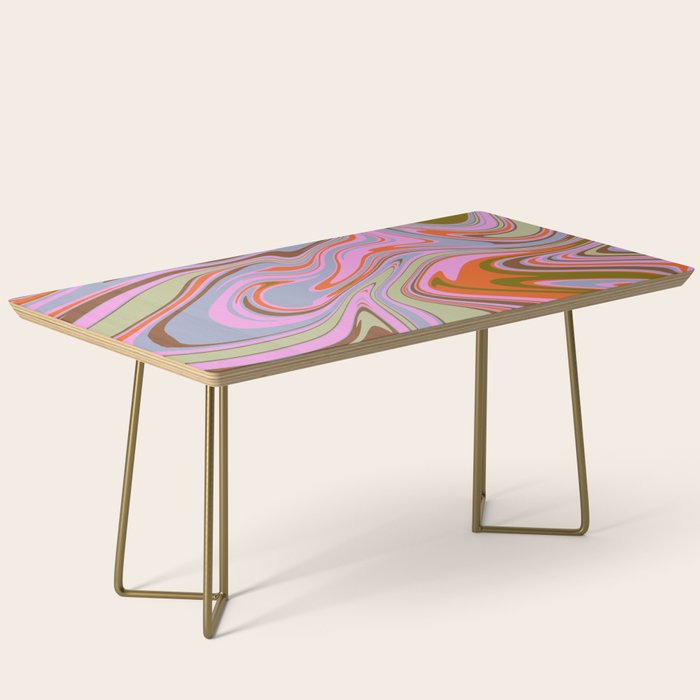 70s Psychedelic Swirl Coffee Table