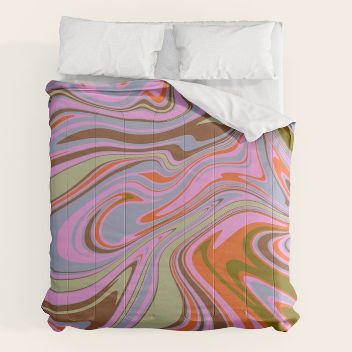 70s Psychedelic Swirl Comforter
