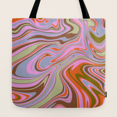 70s Psychedelic Swirl Tote Bag
