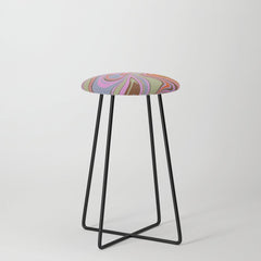70s Psychedelic Swirl Stool