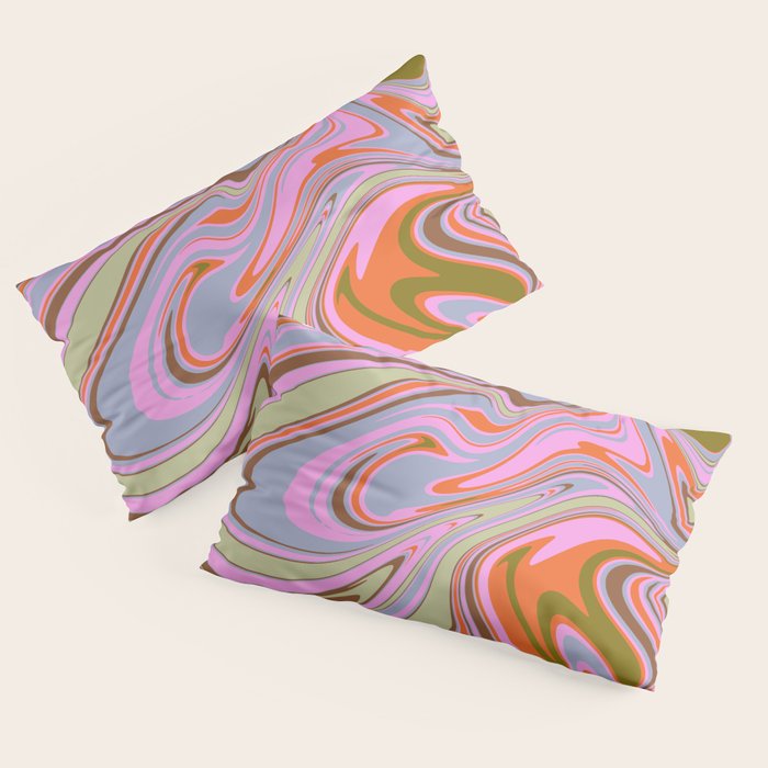 70s Psychedelic Swirl Pillow Sham