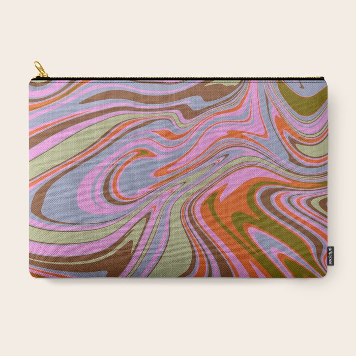 70s Psychedelic Swirl Carry All Pouch