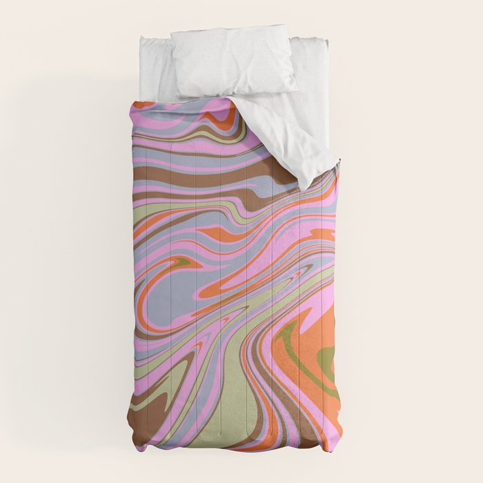 70s Psychedelic Swirl Comforter
