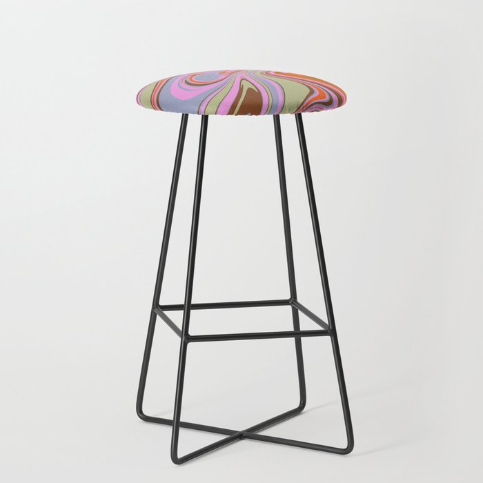 70s Psychedelic Swirl Stool