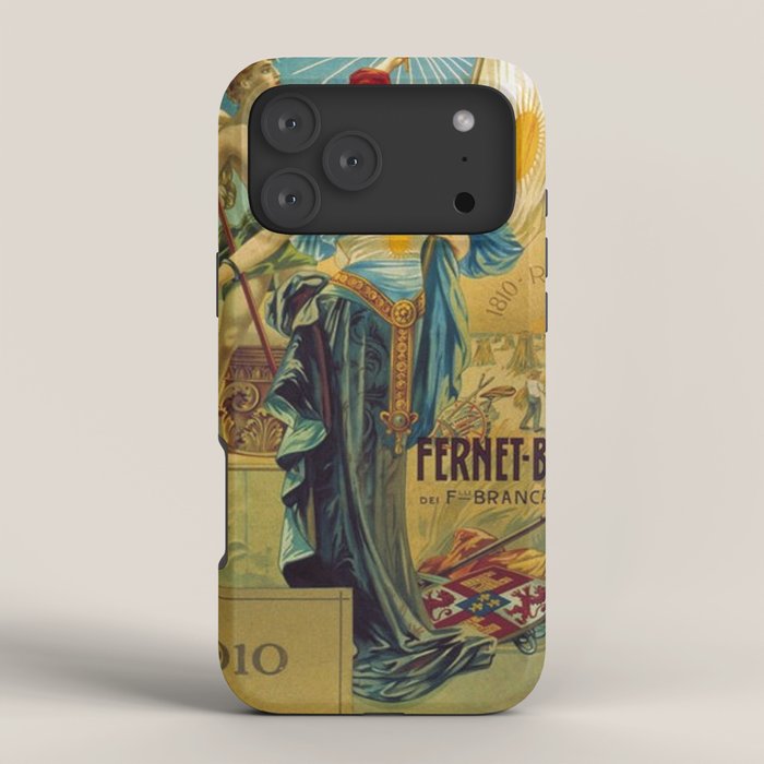 1910 Fernet Branca Liqueur Aperitif Advertisement Poster Print iPhone Case