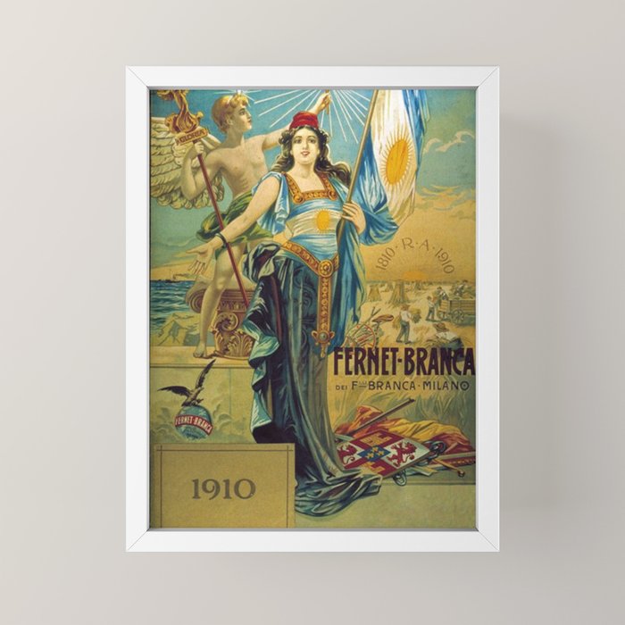 1910 Fernet Branca Liqueur Aperitif Advertisement Poster Print Mini Art Print