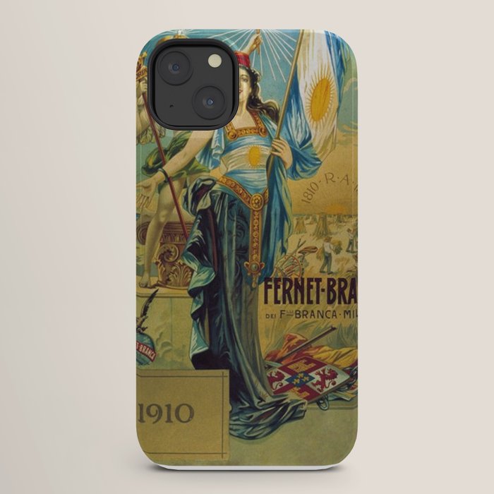 1910 Fernet Branca Liqueur Aperitif Advertisement Poster Print iPhone Case