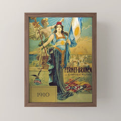 1910 Fernet Branca Liqueur Aperitif Advertisement Poster Print Mini Art Print