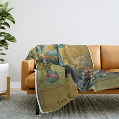 1910 Fernet Branca Liqueur Aperitif Advertisement Poster Print Throw Blanket