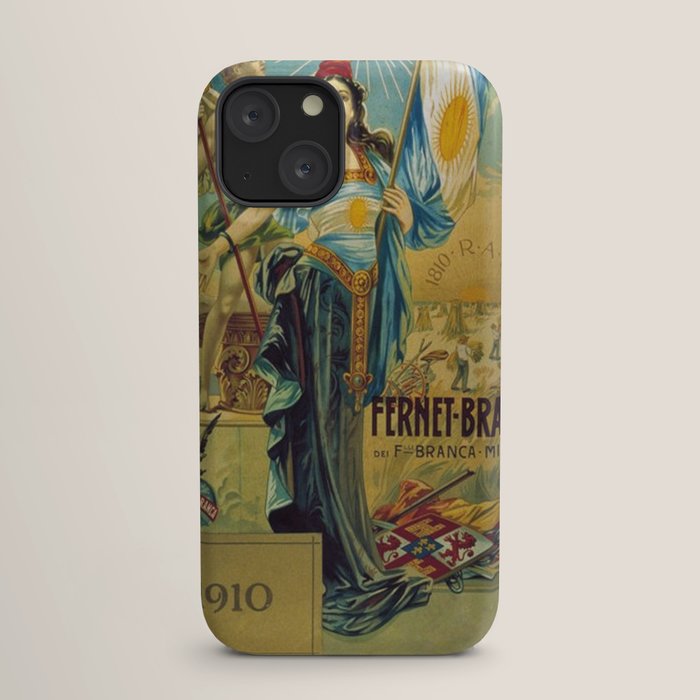 1910 Fernet Branca Liqueur Aperitif Advertisement Poster Print iPhone Case