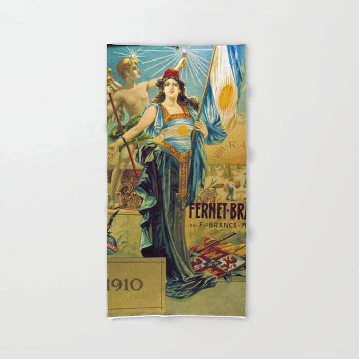 1910 Fernet Branca Liqueur Aperitif Advertisement Poster Print Bath Towel