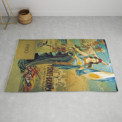 1910 Fernet Branca Liqueur Aperitif Advertisement Poster Print Rug