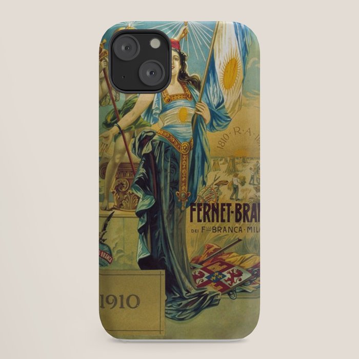 1910 Fernet Branca Liqueur Aperitif Advertisement Poster Print iPhone Case