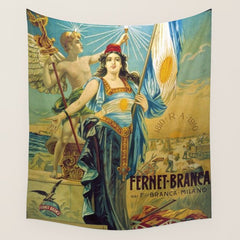 1910 Fernet Branca Liqueur Aperitif Advertisement Poster Print Wall Tapestry