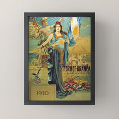 1910 Fernet Branca Liqueur Aperitif Advertisement Poster Print Mini Art Print